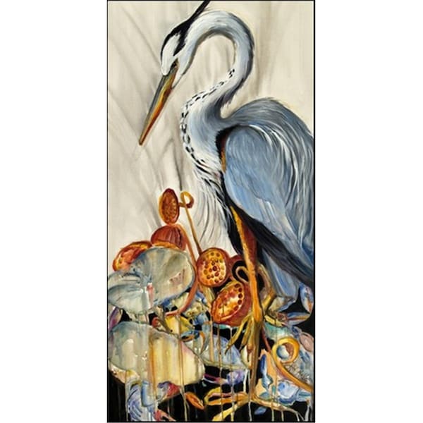 Jensendistributionservices Blue Heron And Crabs Again Indoor & Outdoor Runner Mat, 58 x 28 in. MI2555871 - main